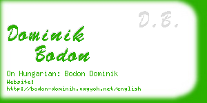 dominik bodon business card